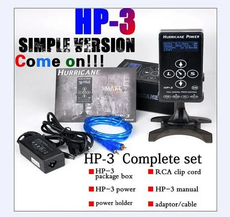 Hot sale hurricane HP-3 tattoo power supply simple versions touch panel for free shipping
Hot sale hurricane HP-3 tattoo power supply simple versions touch panel for free shipping