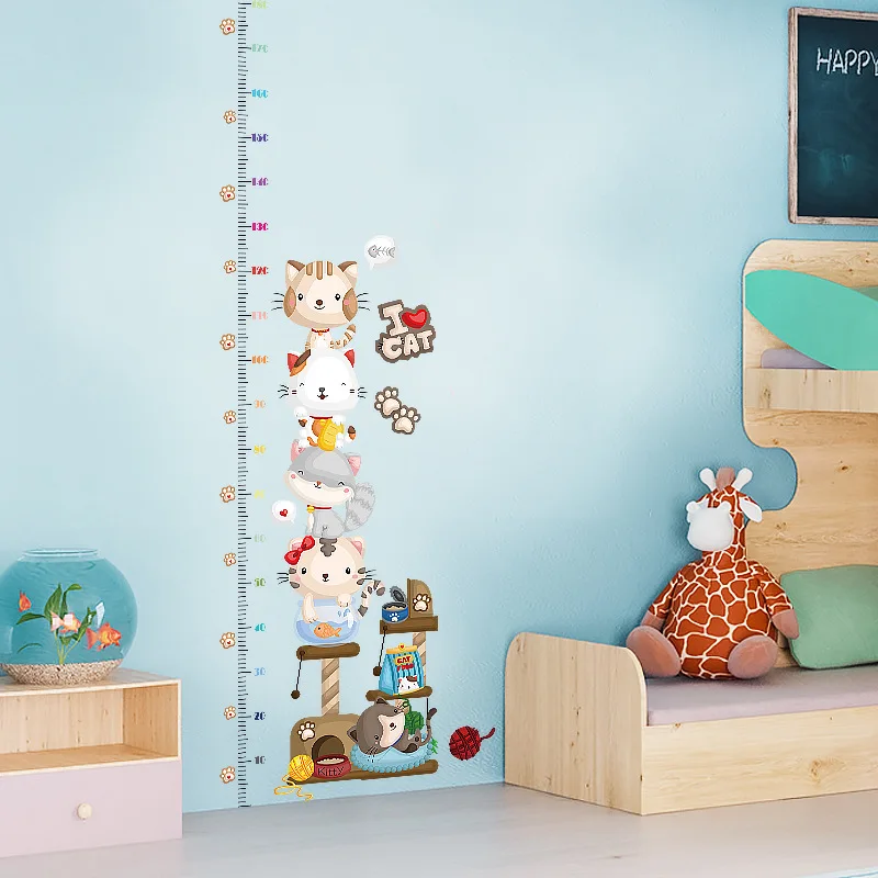 Cartoon Cats Animal Height Measure Wall Stickers for Kids Bedroom Nursery Height Ruler Growth Chart Room Decoration Poster Mural
Cartoon Cats Animal Height Measure Wall Stickers for Kids Bedroom Nursery Height Ruler Growth Chart Room Decoration Poster Mural