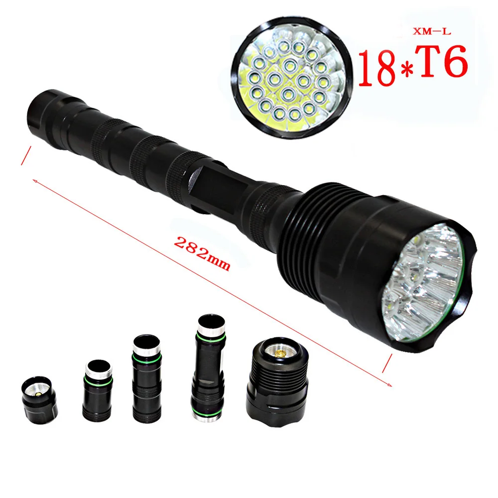 Powerful 20000LM 18x XM-L T6 LED Flashlight Ultral Bright Tactical Torch Lamp Night Light For Emergency and Self Defense
Powerful 20000LM 18x XM-L T6 LED Flashlight Ultral Bright Tactical Torch Lamp Night Light For Emergency and Self Defense