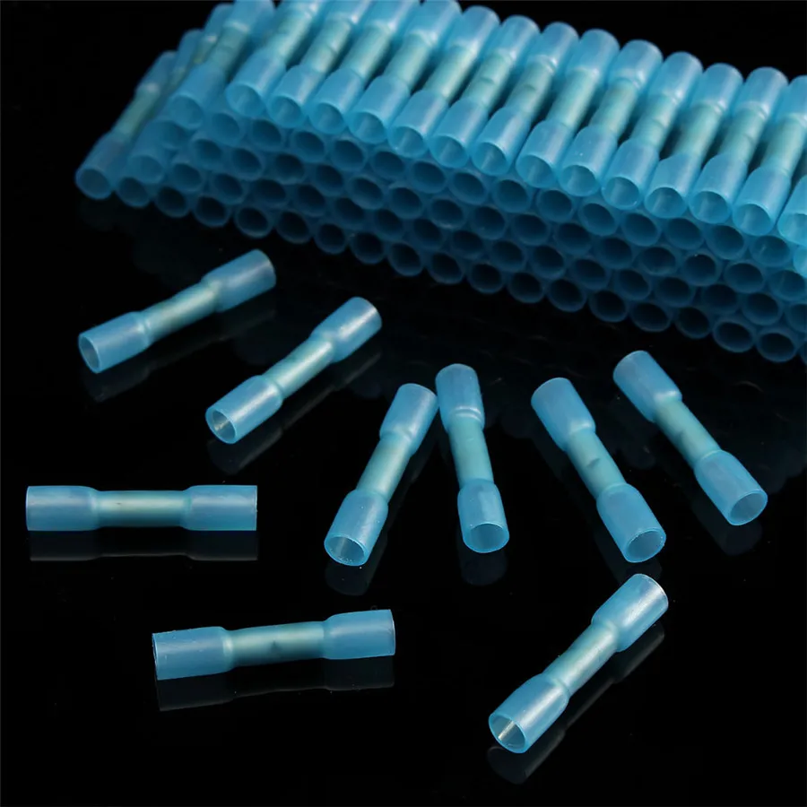 100Pcs 1.5-2.5mm Electrical Insulated Terminal Sleeing 16-14AWG Heat Shrink Tube Tubing Butt Wire Crimp Cable Connectors
100Pcs 1.5-2.5mm Electrical Insulated Terminal Sleeing 16-14AWG Heat Shrink Tube Tubing Butt Wire Crimp Cable Connectors