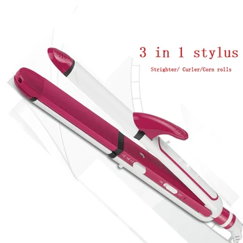 Hair Curler 3 In 1 Hair Straightener EU Plug Hair Curling Iron Multifunction corrugated Flat Iron Corn Plate Heated Roller
Hair Curler 3 In 1 Hair Straightener EU Plug Hair Curling Iron Multifunction corrugated Flat Iron Corn Plate Heated Roller