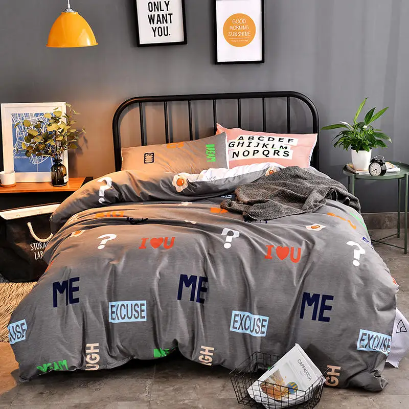 New 2018 Letter Printed Bed linen for children 4PCS Bedding set king/queen/full/twin Men/Women bedclothes gifts free shipping
New 2018 Letter Printed Bed linen for children 4PCS Bedding set king/queen/full/twin Men/Women bedclothes gifts free shipping