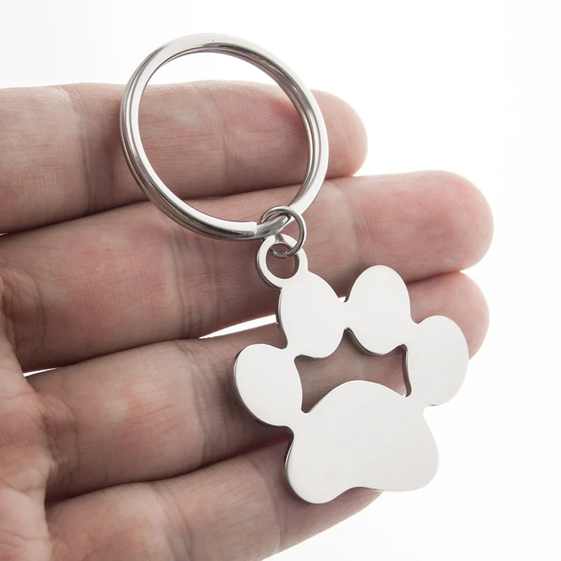Dog Paw Key Chain Metal Key Ring Loop Stainless Steel Blank Charm for Personalized Printing Key Fob Accessories Gift for Friend
Dog Paw Key Chain Metal Key Ring Loop Stainless Steel Blank Charm for Personalized Printing Key Fob Accessories Gift for Friend