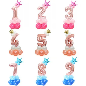 17pcs 1st Birthday Balloon Number Foil Balloons Happy Birthday Party Decoration Rose Gold Pink Crown Wedding Ballon Supplies
17pcs 1st Birthday Balloon Number Foil Balloons Happy Birthday Party Decoration Rose Gold Pink Crown Wedding Ballon Supplies