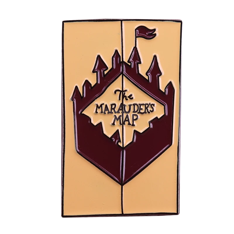 Mauraders map pin magic spell witchcraft badge wizarding map brooch Potter fans accessory
Mauraders map pin magic spell witchcraft badge wizarding map brooch Potter fans accessory