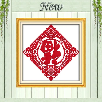 Paper-cut blessing mascot home decor paintings counted print on canvas DMC 11CT14CT Cross Stitch kits needlework embroidery Sets
Paper-cut blessing mascot home decor paintings counted print on canvas DMC 11CT14CT Cross Stitch kits needlework embroidery Sets