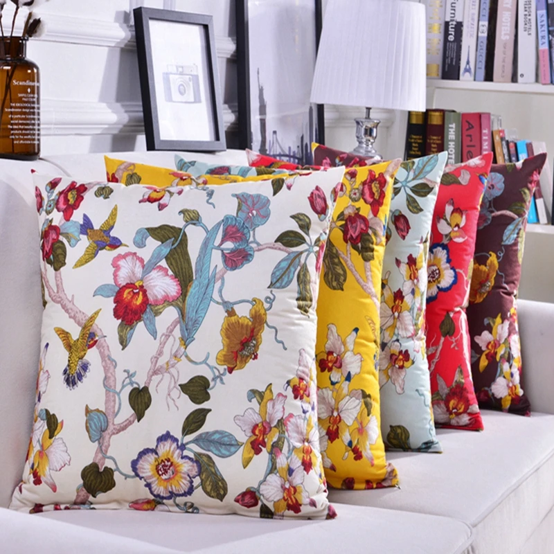 Bird Flower Print Cushion Cover European Style White Purple Red Yellow Home Textile Decorative Pillows Sofa Chair Car Seat Decor
Bird Flower Print Cushion Cover European Style White Purple Red Yellow Home Textile Decorative Pillows Sofa Chair Car Seat Decor