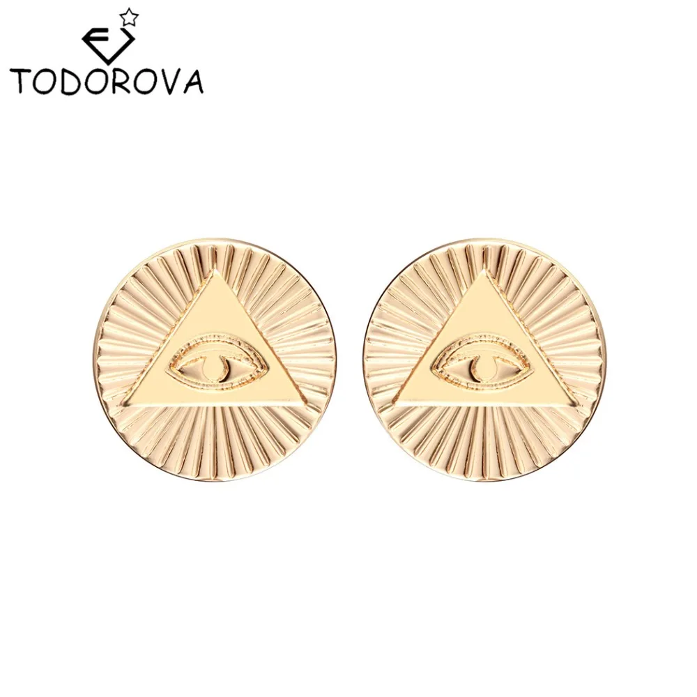 Todorova Unique All Seeing Eye Earrings Round Triangle Eye of God Illuminati Jewelry Eye of Providence Third Eye Earrings
Todorova Unique All Seeing Eye Earrings Round Triangle Eye of God Illuminati Jewelry Eye of Providence Third Eye Earrings
