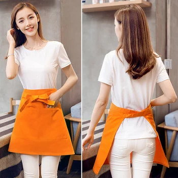 Apron home kitchen half short Korean fashion service men and women custom waist coffee tea shop work clothes
Apron home kitchen half short Korean fashion service men and women custom waist coffee tea shop work clothes