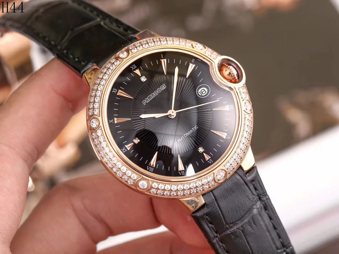 Luxury Dress Watch Men Genuine Leather Strap Gold Watch Automatic Mechanical Watches Waterproof Date Watch Diamonds
Luxury Dress Watch Men Genuine Leather Strap Gold Watch Automatic Mechanical Watches Waterproof Date Watch Diamonds