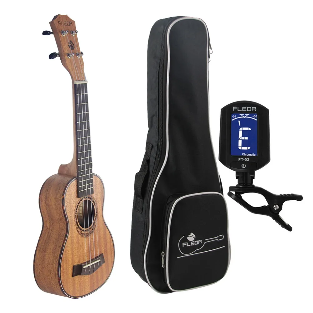 FLEOR 21" Soprano Ukulele Mahogany 4 Strings Hawaiian Ukulele Guitar Rosewood Fingerboard, 3 Kits for Choose
FLEOR 21" Soprano Ukulele Mahogany 4 Strings Hawaiian Ukulele Guitar Rosewood Fingerboard, 3 Kits for Choose