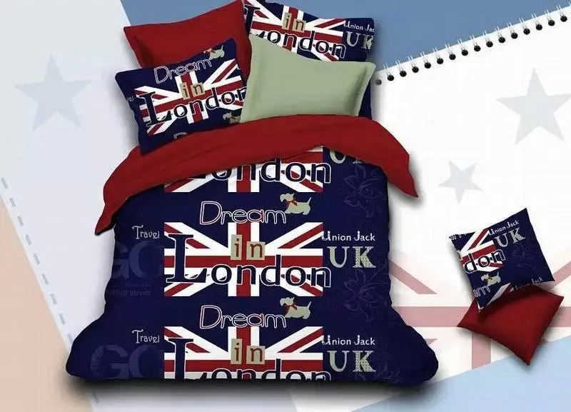 

Dream in Lodon 3d Bedding set Fashion New York Duvet Cover Set Bed Sheet Bedding Flag Bedlinen Union Jack Stars and Stripes