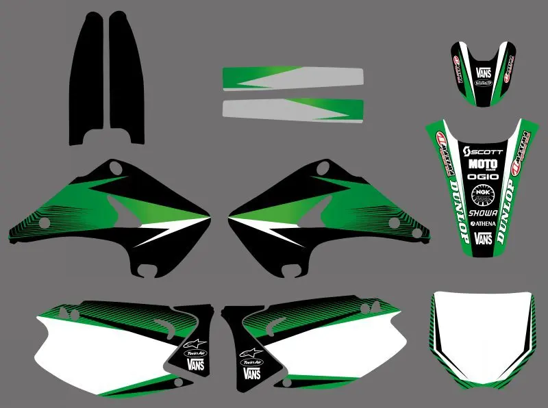 Graphics& BackgroundS DecalSTICKERS Kit for Kawasaki KX125 KX250 2003 2004 2005 2006 2007 2008 2009 2010 2011 2012 KX 125 250
Graphics& BackgroundS DecalSTICKERS Kit for Kawasaki KX125 KX250 2003 2004 2005 2006 2007 2008 2009 2010 2011 2012 KX 125 250