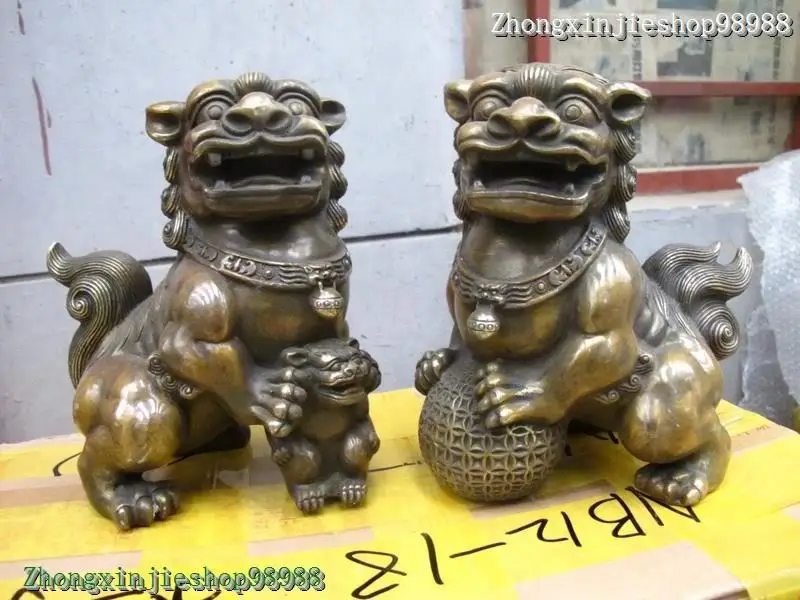 wholesale Retro bronze factory outlets Chinese Classical Bronze Carved evil spirits Foo Dog guard Lion Pair statue
wholesale Retro bronze factory outlets Chinese Classical Bronze Carved evil spirits Foo Dog guard Lion Pair statue
