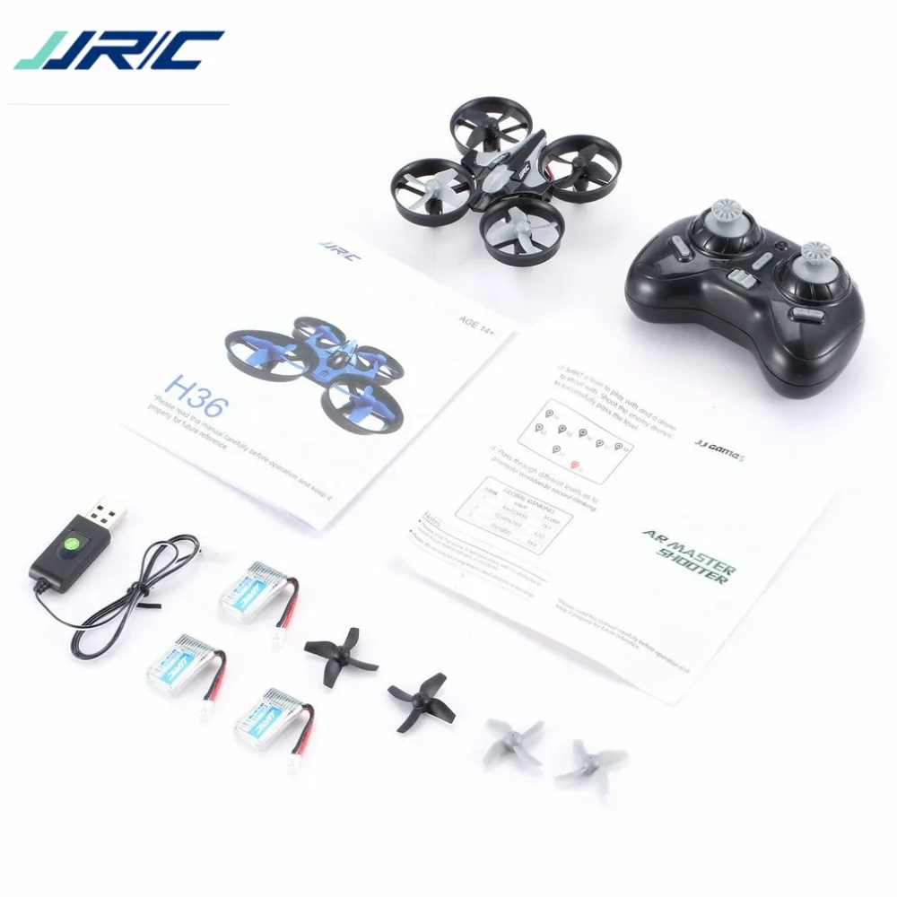 

JJR/C H36 2.4GHz 4CH 6-Axis Gyro 3D Flip RTF Aerocraft Portable Mini Drone RC Quadcopter With Headless Mode 3 Batteries ht