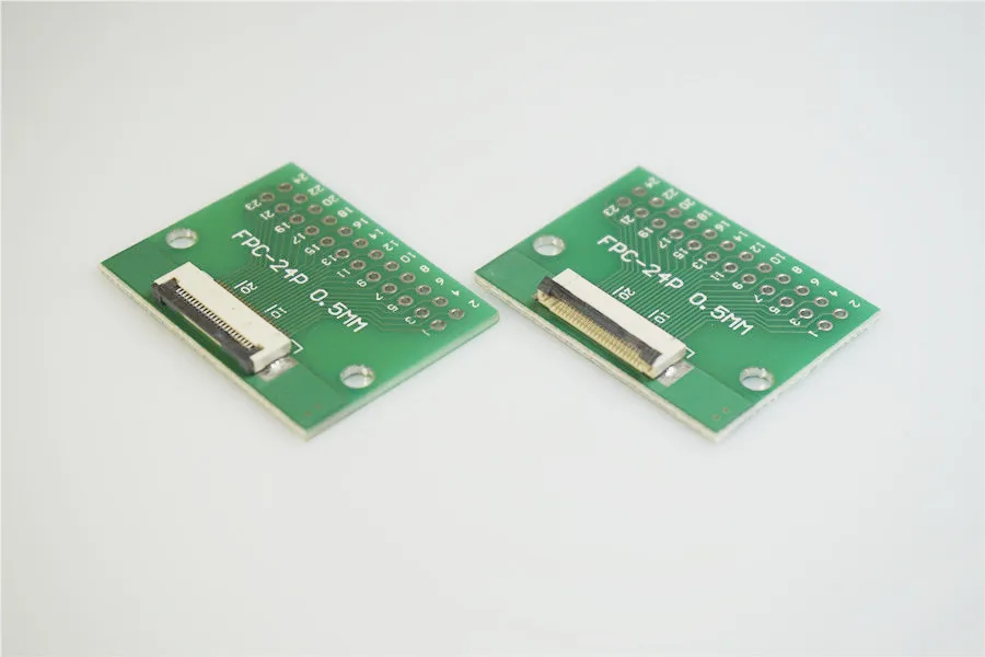 2 pcs FPC FFC Cable Connector 24 PIN 0.5 mm Adapter to 24 Position 2.54 mm 1.00 inch pitch through hole DIP PCB
2 pcs FPC FFC Cable Connector 24 PIN 0.5 mm Adapter to 24 Position 2.54 mm 1.00 inch pitch through hole DIP PCB