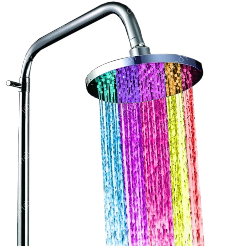 8 inch ABS Lighted color round overhead shower with Multicolor fast flashing spayer
8 inch ABS Lighted color round overhead shower with Multicolor fast flashing spayer
