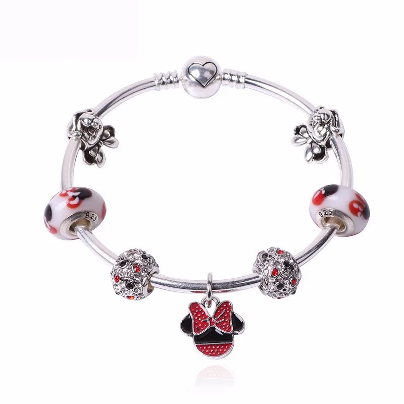 AIFEILI Cute Design Red Crystal Beads Crown Charms Mickey Minnie Bracelet Silver Color Alloy Beads For Woemn Bracelets Gift
AIFEILI Cute Design Red Crystal Beads Crown Charms Mickey Minnie Bracelet Silver Color Alloy Beads For Woemn Bracelets Gift