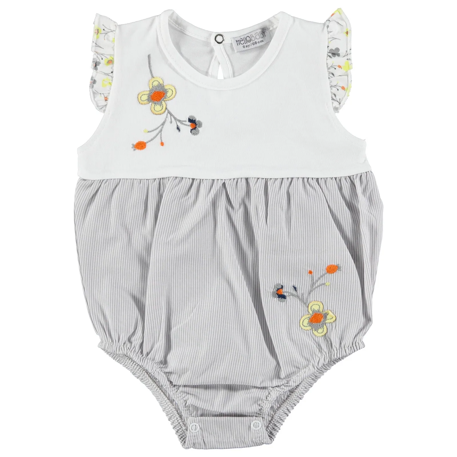 ebebek HelloBaby Love Theme Baby Girl Sleeveless Bodysuit