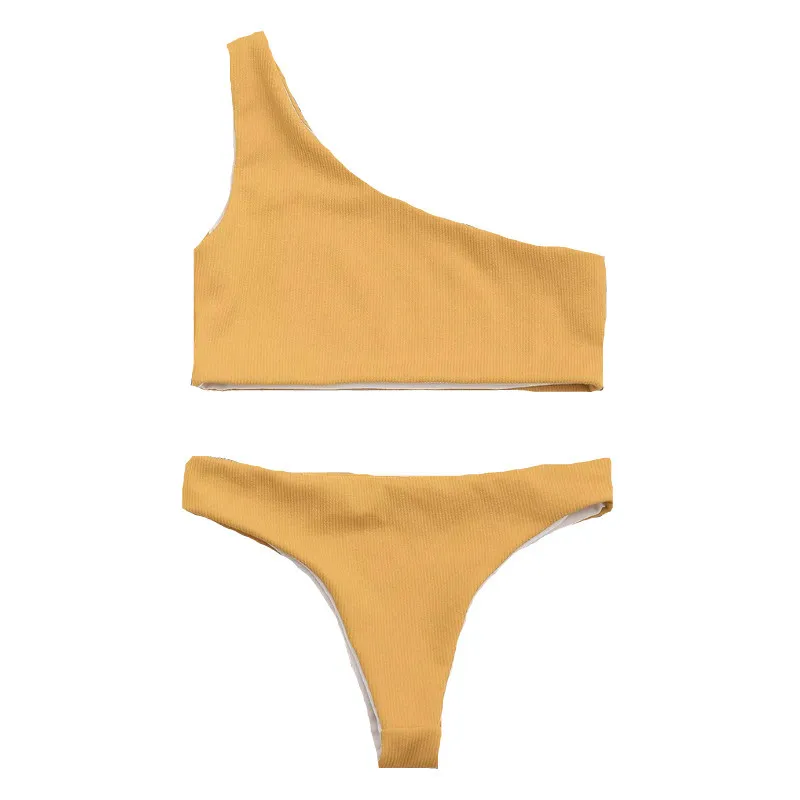 One Shoulder Bikini Set Women Swimwear Two Piece Swimsuit Brazilian Bikini 2018 Swim Bathing Suit Yellow Red White Black Biquini
One Shoulder Bikini Set Women Swimwear Two Piece Swimsuit Brazilian Bikini 2018 Swim Bathing Suit Yellow Red White Black Biquini