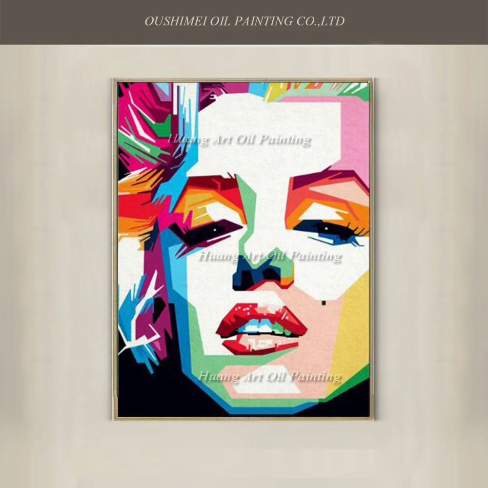 New Hand Painted Famous Marylin Monroe Pop Ahmad Canvas Portrait Oil Painting Abstract Actor Acrylic Character Paintings
New Hand Painted Famous Marylin Monroe Pop Ahmad Canvas Portrait Oil Painting Abstract Actor Acrylic Character Paintings