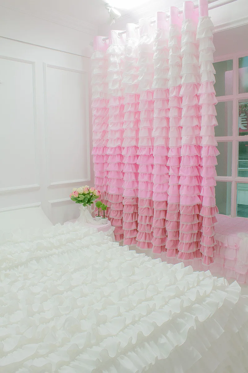 Sweet PINK CURTAIN rainbow cake Ruffle Bedroom Cotton curtains Home luxury LivingRoom WINDOW curtains chiffon polyster curtains
Sweet PINK CURTAIN rainbow cake Ruffle Bedroom Cotton curtains Home luxury LivingRoom WINDOW curtains chiffon polyster curtains