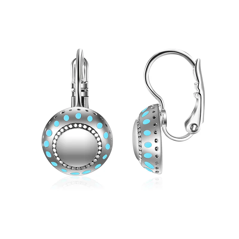 Dorado Blue Black Enamel Drop Earring For Women Round Silver Color Female Earring Pendientes Fashion Jewelry oorbellen brincos
Dorado Blue Black Enamel Drop Earring For Women Round Silver Color Female Earring Pendientes Fashion Jewelry oorbellen brincos