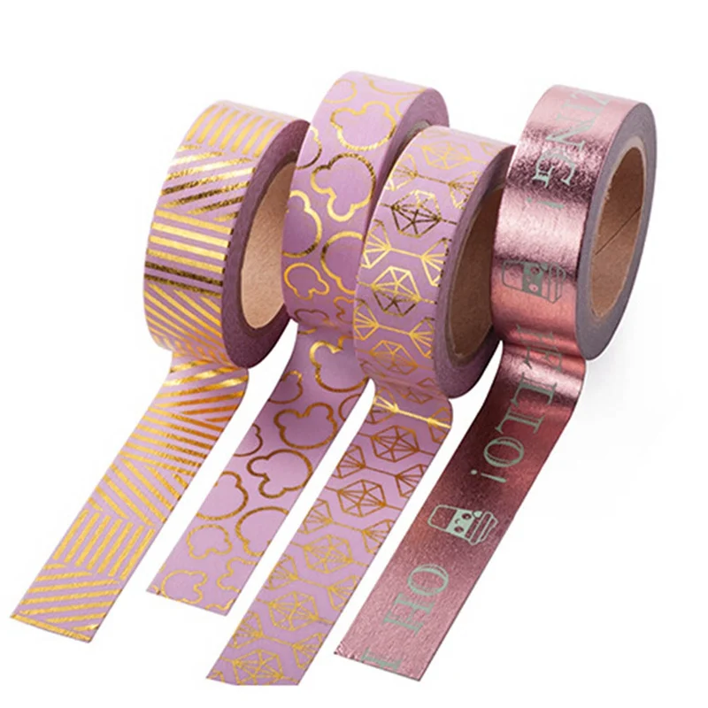 15mmx10m Cute Colorful Gold Foil Washi Tape DIY Gilding Masking Tape Scrapbooking Paper Adhesive Tapes Wedding gift Package
15mmx10m Cute Colorful Gold Foil Washi Tape DIY Gilding Masking Tape Scrapbooking Paper Adhesive Tapes Wedding gift Package