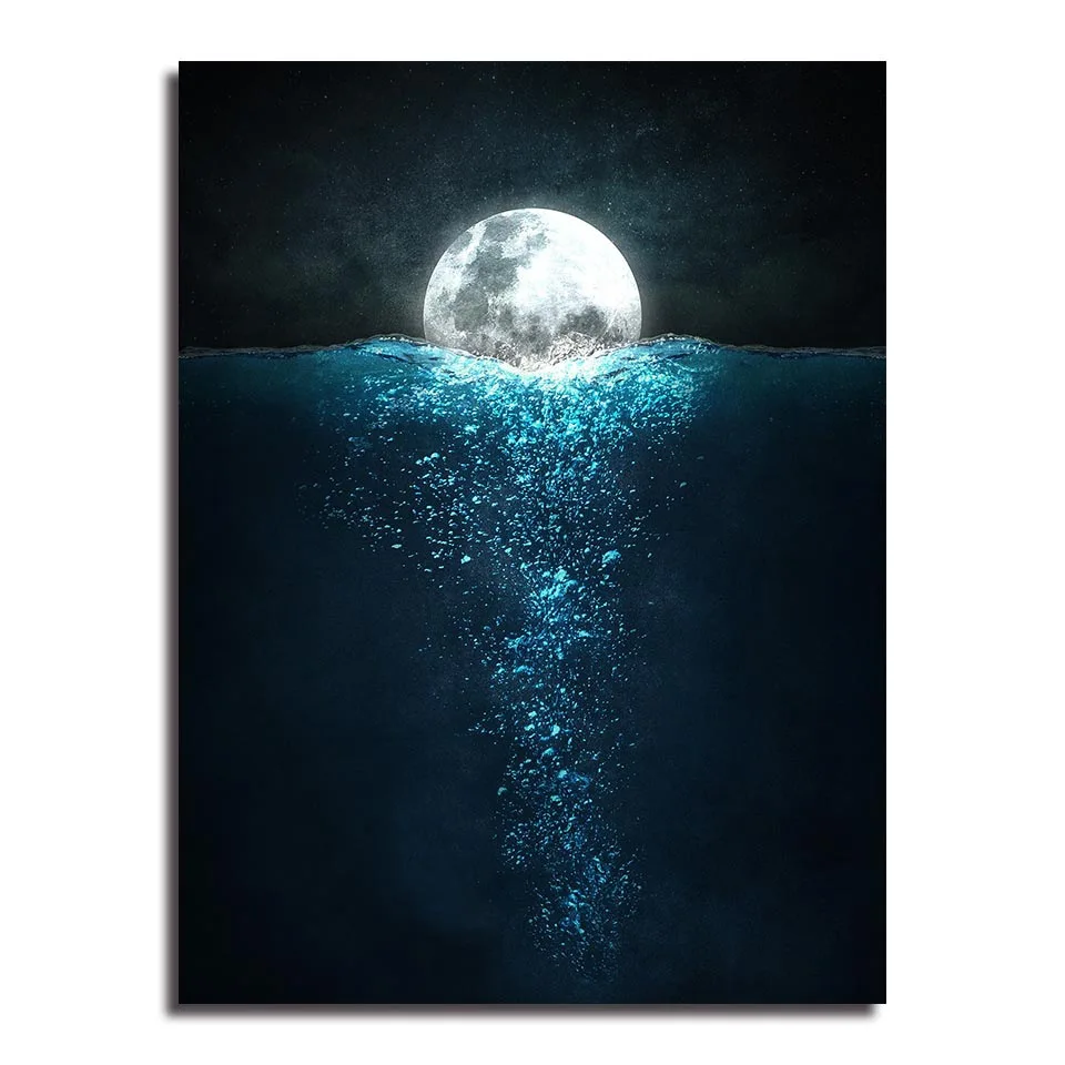 Canvas Printed Painting Big Moon Wall Art Blue Sea Modern Poster Art Decor Living Room Home Decoration B5328
Canvas Printed Painting Big Moon Wall Art Blue Sea Modern Poster Art Decor Living Room Home Decoration B5328