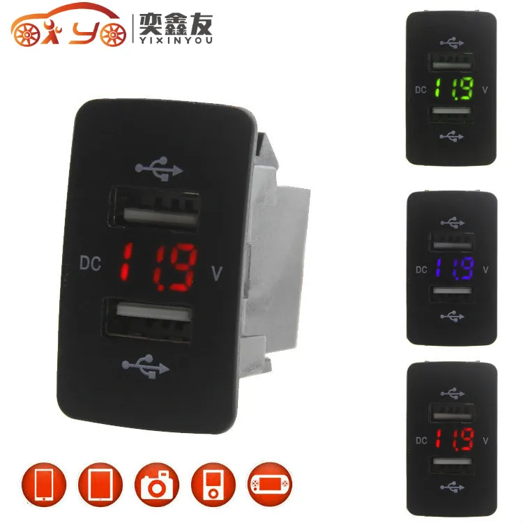 DC 12-24V Dual USB Port Car Charger Cigarette Lighter Socket Power Adapter with LED Digital Voltmeter Meter Monitor For Honda
DC 12-24V Dual USB Port Car Charger Cigarette Lighter Socket Power Adapter with LED Digital Voltmeter Meter Monitor For Honda