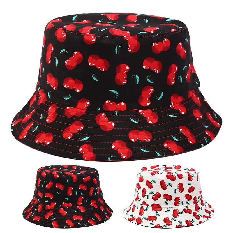 Cotton Print Cute cherry Bucket Hat Fisherman Hat outdoor travel hat Sun Cap Hats for Women 06
Cotton Print Cute cherry Bucket Hat Fisherman Hat outdoor travel hat Sun Cap Hats for Women 06