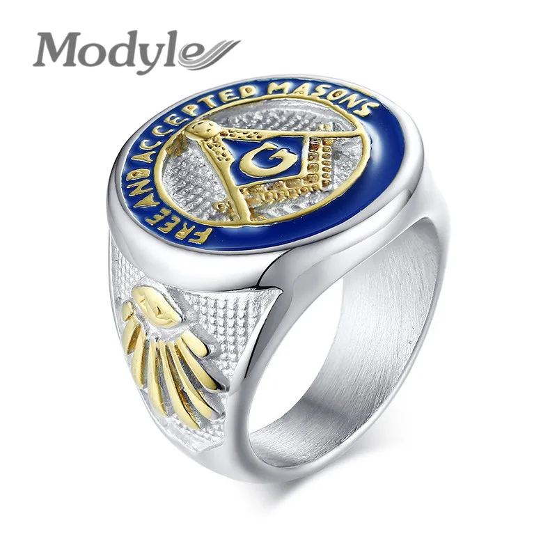 Modyle 2019 New Brand Punk Cool Silver Color Stainless Steel Gold Color Masonic Rings for Men
Modyle 2019 New Brand Punk Cool Silver Color Stainless Steel Gold Color Masonic Rings for Men