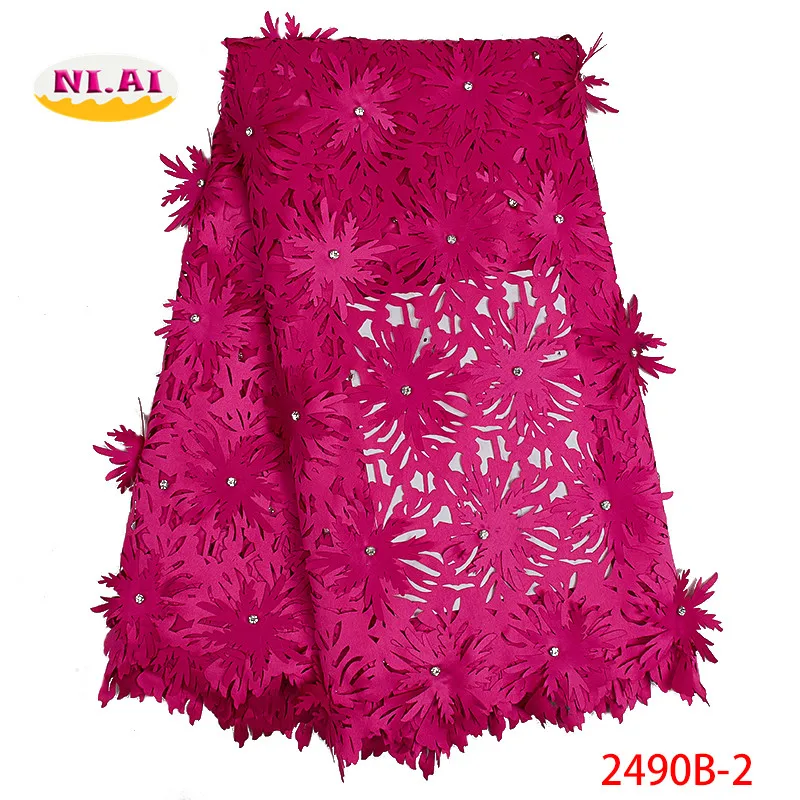 Nigeria Bridal Fabrics Lace, 3D Flowers Fabrics For Dress, Hot Pink Lace Fabric MR2490B
Nigeria Bridal Fabrics Lace, 3D Flowers Fabrics For Dress, Hot Pink Lace Fabric MR2490B