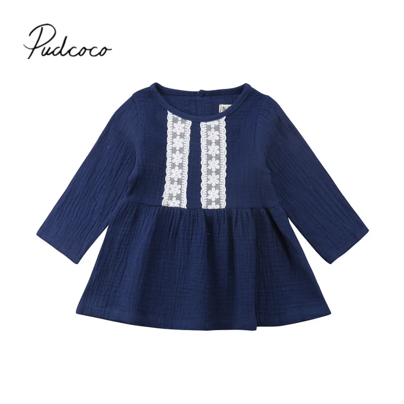 2018 Brand New 1-5Y Toddler Kids Baby Girls Dress Long Sleeve Lace Floral Patchwork A-Line Cotton and Linen Dress Outfit Spring
2018 Brand New 1-5Y Toddler Kids Baby Girls Dress Long Sleeve Lace Floral Patchwork A-Line Cotton and Linen Dress Outfit Spring