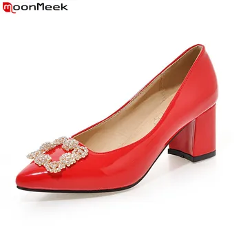MoonMeek 2020 spring summer high heel women pumps slip on with metal decoration shallow pointed toe square heels ladies shoes
MoonMeek 2020 spring summer high heel women pumps slip on with metal decoration shallow pointed toe square heels ladies shoes