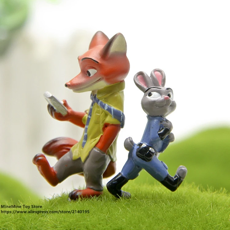 ZXZ Zootopia Nick Fox Judy Rabbit 3-4cm Action Figure Decoration PVC doll Collection Figurine Toys model for children gift
ZXZ Zootopia Nick Fox Judy Rabbit 3-4cm Action Figure Decoration PVC doll Collection Figurine Toys model for children gift