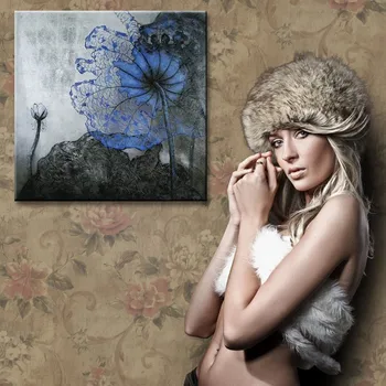 Blue lotus flower oil painting on canvas, modern abstract lotus oil painting for sell
Blue lotus flower oil painting on canvas, modern abstract lotus oil painting for sell