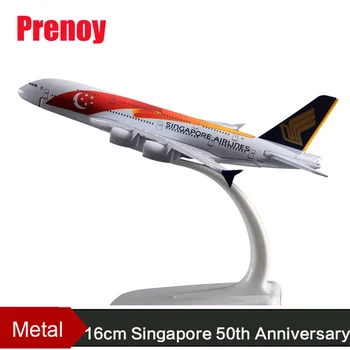 16cm A380 Singapore Airline 50th Anniversary Color Painted Aircraft Model Air Singapore Airplane Metal Plane Model Holiday Gift 
16cm A380 Singapore Airline 50th Anniversary Color Painted Aircraft Model Air Singapore Airplane Metal Plane Model Holiday Gift