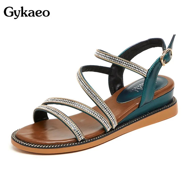 Gykaeo Rome Style Lady Slippers Women Outside Crystal Wedges Sandals Summer Thick Soled Open Toe Female Shoes Zapatos De Mujer
Gykaeo Rome Style Lady Slippers Women Outside Crystal Wedges Sandals Summer Thick Soled Open Toe Female Shoes Zapatos De Mujer