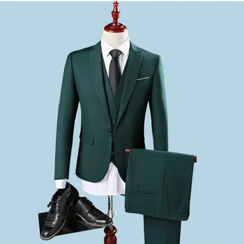 Hot Slim Fit One Button Groom Tuxedos Groomsman Best Man Party Men Green Suits Mens Business Formal Wear (Jacket+Pants+Vest)
Hot Slim Fit One Button Groom Tuxedos Groomsman Best Man Party Men Green Suits Mens Business Formal Wear (Jacket+Pants+Vest)