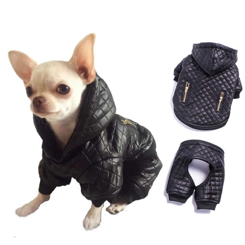 Leather Dog Clothes Winter Warm Pet Outfits Dog Coat Jacket Jumpsuit Chihuahua Poodle Pomeranian Small Dog Clothing
Leather Dog Clothes Winter Warm Pet Outfits Dog Coat Jacket Jumpsuit Chihuahua Poodle Pomeranian Small Dog Clothing