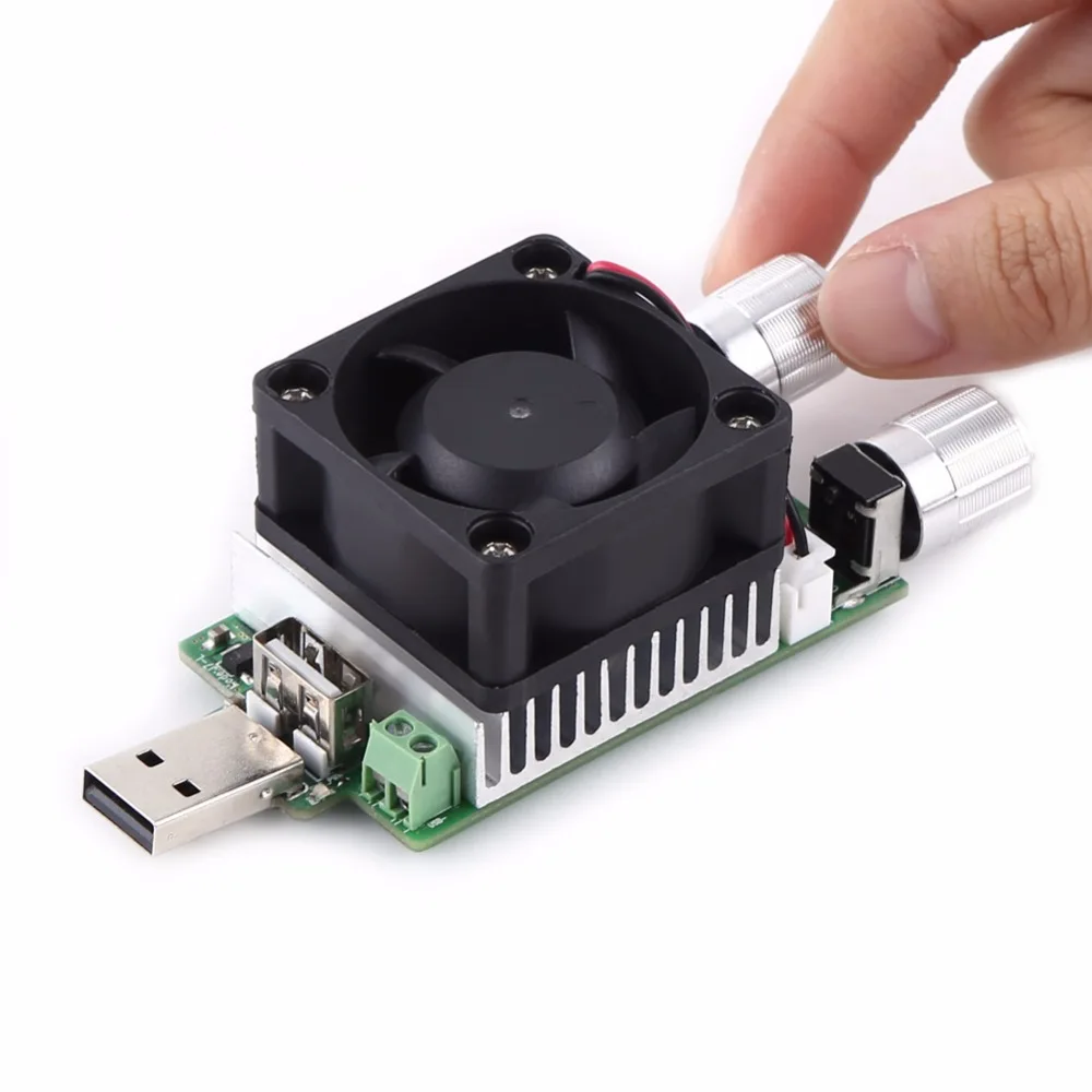 35W DC 3V-21V Adjustable USB Electronic Load Battery Discharge Capacity Tester with Cooling Fan Power Supply Tester
35W DC 3V-21V Adjustable USB Electronic Load Battery Discharge Capacity Tester with Cooling Fan Power Supply Tester