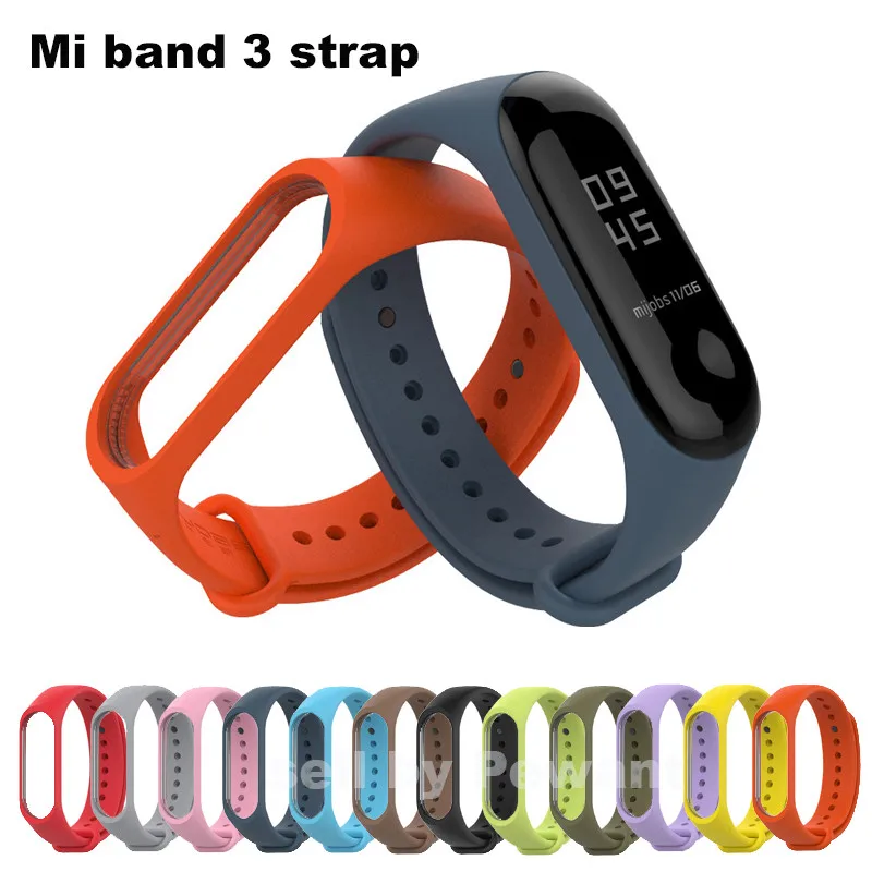 Xiaomi Mi Band 3 ремешок с силиконовой заменой смарт браслет Цветной M3 MiBand Miband3 для Xiomi