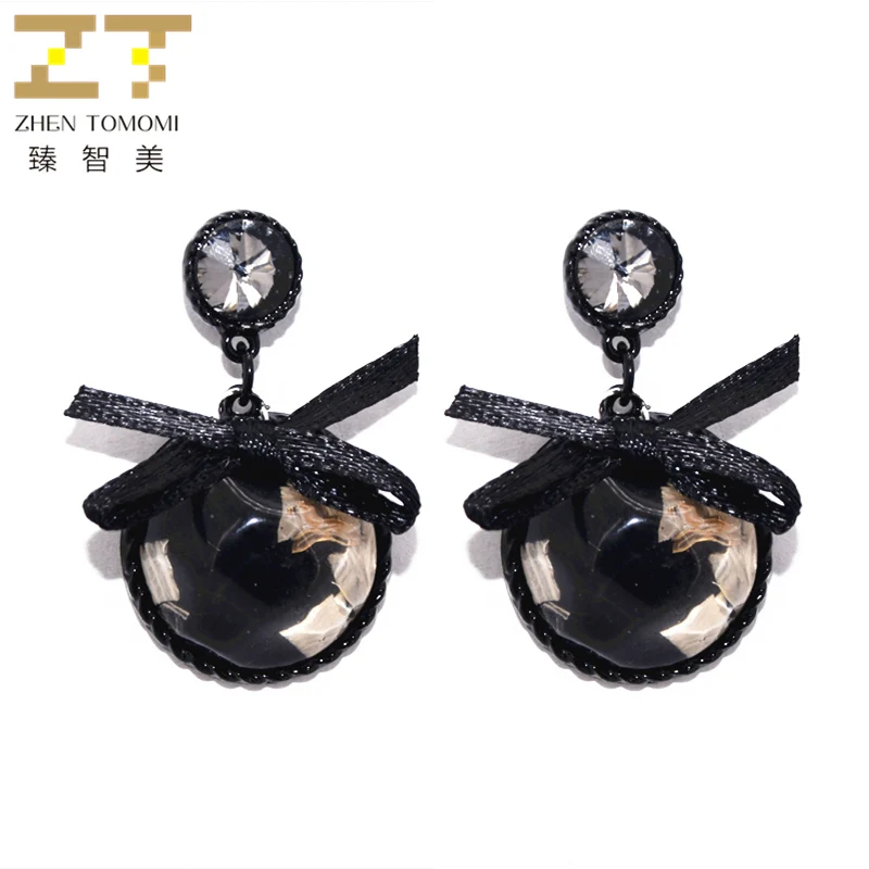 2019 Hot Women's Fashion Earrings Brincos Oorbellen Black Bowknot Earrings Bijoux Round Crystal Drop Earrings For Women Jewelry
2019 Hot Women's Fashion Earrings Brincos Oorbellen Black Bowknot Earrings Bijoux Round Crystal Drop Earrings For Women Jewelry