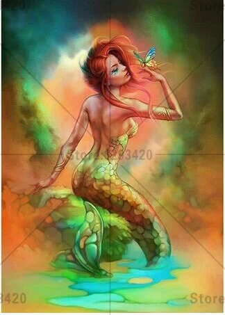 New 5D DIY Diamond Painting Mermaid Butterfly Cross Stitch Kits full drill square Rhinestones Mosaic Diamond Embroidery Decor
New 5D DIY Diamond Painting Mermaid Butterfly Cross Stitch Kits full drill square Rhinestones Mosaic Diamond Embroidery Decor