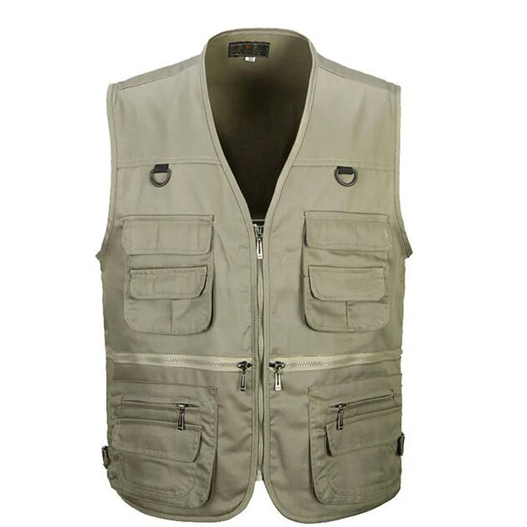 Polyester Men's Utility Multi Pocket Zip Hunting Fishing Travel Outdoor Vest Khaki XXL
Polyester Men's Utility Multi Pocket Zip Hunting Fishing Travel Outdoor Vest Khaki XXL
