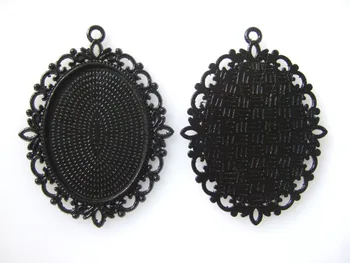 10pcs Large Black Frame 30x40mm Oval Blanks Pendant Tray Cameo Cabochon Setting
10pcs Large Black Frame 30x40mm Oval Blanks Pendant Tray Cameo Cabochon Setting