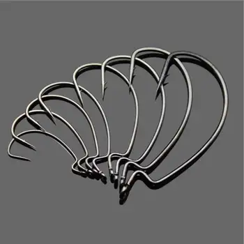 100PCS Fishing Offset Hook Black Worm Wide Gap Pike Perch Soft Lures 1#-5/0# Jig Fishhook Carbon Steel Sea Ice Raft All Fishing
100PCS Fishing Offset Hook Black Worm Wide Gap Pike Perch Soft Lures 1#-5/0# Jig Fishhook Carbon Steel Sea Ice Raft All Fishing