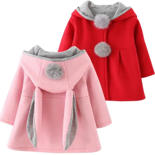 Lovely Kids Long Rabbit Ear Wool Coat For Girl Winter Thicken Warm Baby Girls Jackets And Coats Fashion Children Outerwear
Lovely Kids Long Rabbit Ear Wool Coat For Girl Winter Thicken Warm Baby Girls Jackets And Coats Fashion Children Outerwear