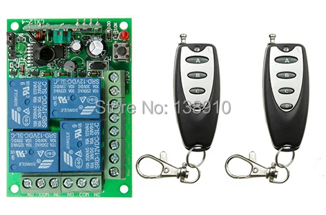 DC12V 4CH Remote Control Switch Automatic Door Operators Receiver 2Transmitter Learning code Momentary Toggle Latched 315MHZ
DC12V 4CH Remote Control Switch Automatic Door Operators Receiver 2Transmitter Learning code Momentary Toggle Latched 315MHZ